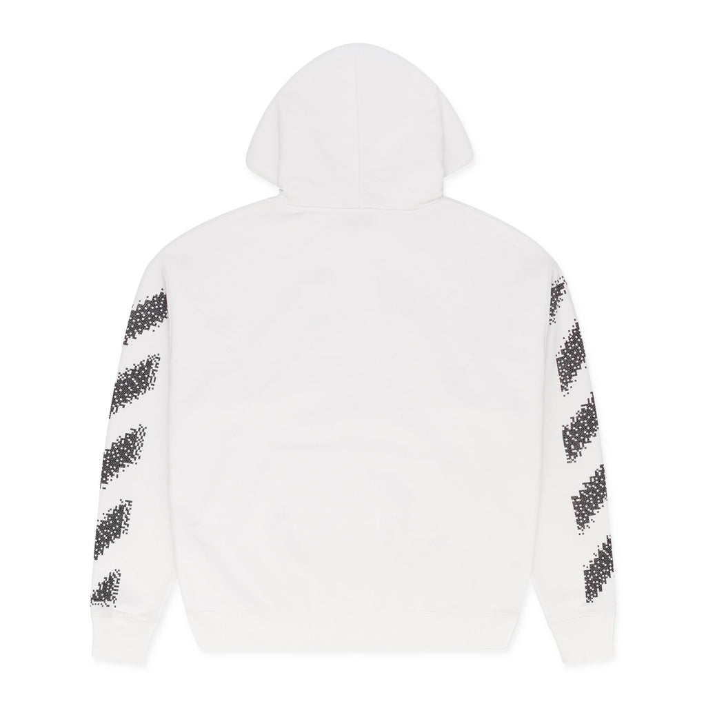 White Pixel Diagonal Skate Hoodie