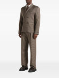 Manière De Voir Didier houndstooth double-breasted blazer in brown